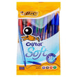 BIC Cristal Soft Touch Ballpoint Pen - Pack of 10