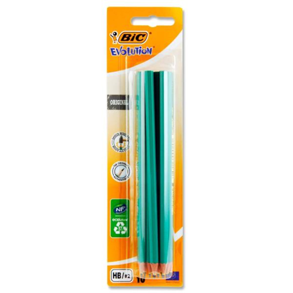 BIC Evolution HB Pencils - Pack of 10 | Stationery Shop UK