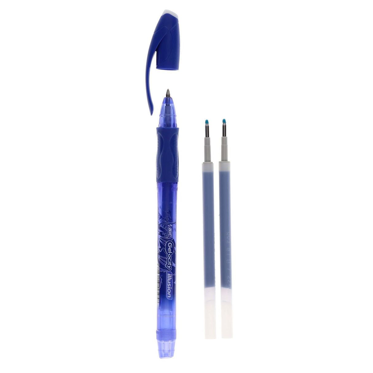 BIC Gelosity Illusion Erasable Gel Pens With Refills - Blue | Stationery Shop UK