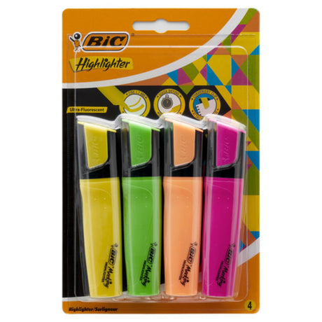 BIC Highlighters - Pack of 4-Highlighters-BIC | Buy Online at Stationery Shop