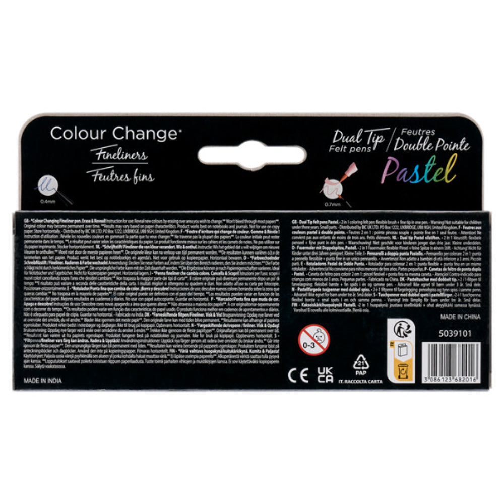 BIC Intensity Dual Tip Colour Change Markers Pastel - Pack of 6 | Stationery Shop UK
