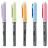 BIC Intensity Permanent Markers Pastel - Pack of 5 | Stationery Shop UK