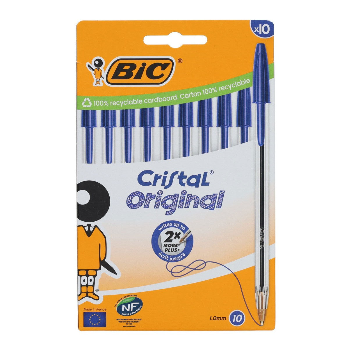 BIC Original Cristal Ballpoint Pens - Pack of 10 - Blue