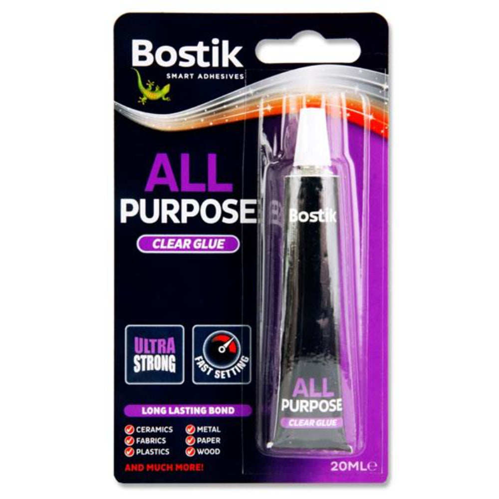 Bostik All Purpose Clear Glue - Ultra Strong - 20ml | Stationery Shop UK