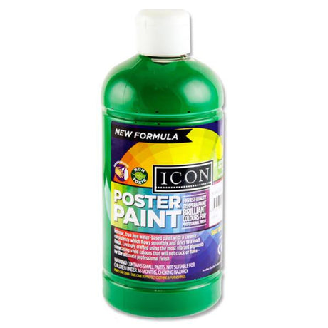 Icon Poster Paint - 500ml - Emerald Green-Craft Paints-Icon|StationeryShop.co.uk