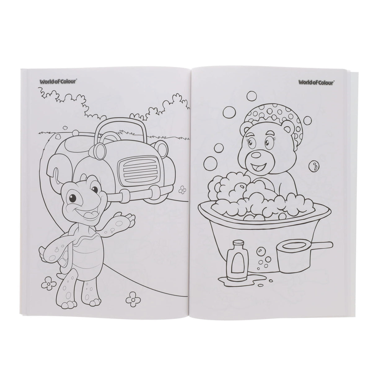 World of Colour A4 Perforated Colouring Book - 96 Pages - Joyful Journeys