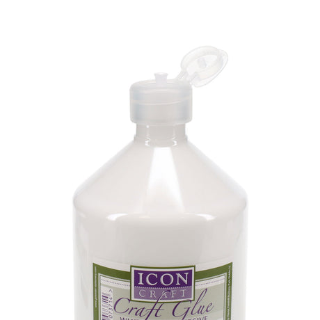 Icon PVA Craft Glue - Fast Drying, Clear & Washable - 1 Litre Bottle