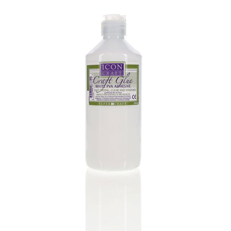 Icon PVA Craft Glue - Fast Drying, Clear & Washable - 500ml Bottle