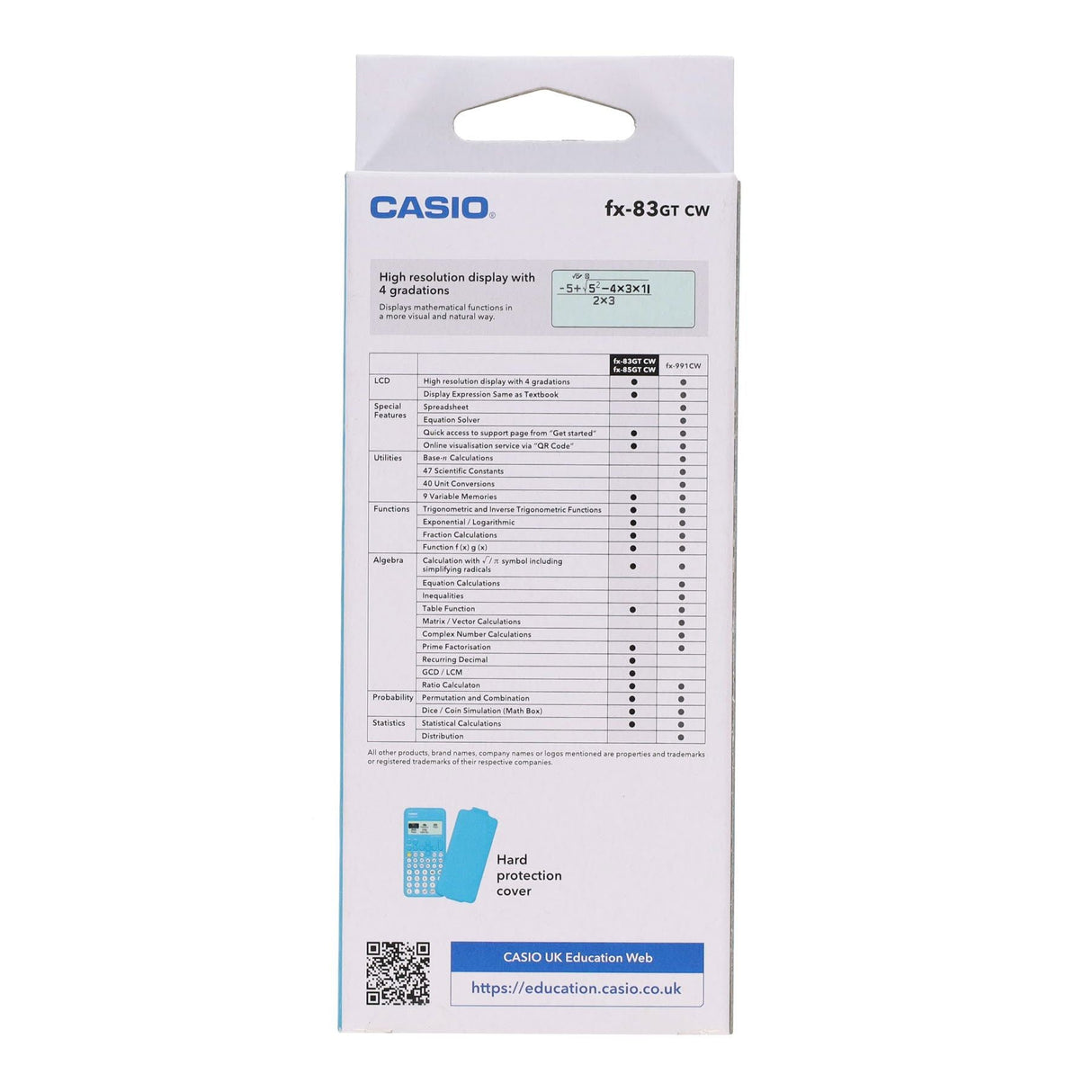 Casio Fx-83Gtcw Scientific Calculator - Blue | Stationery Shop UK