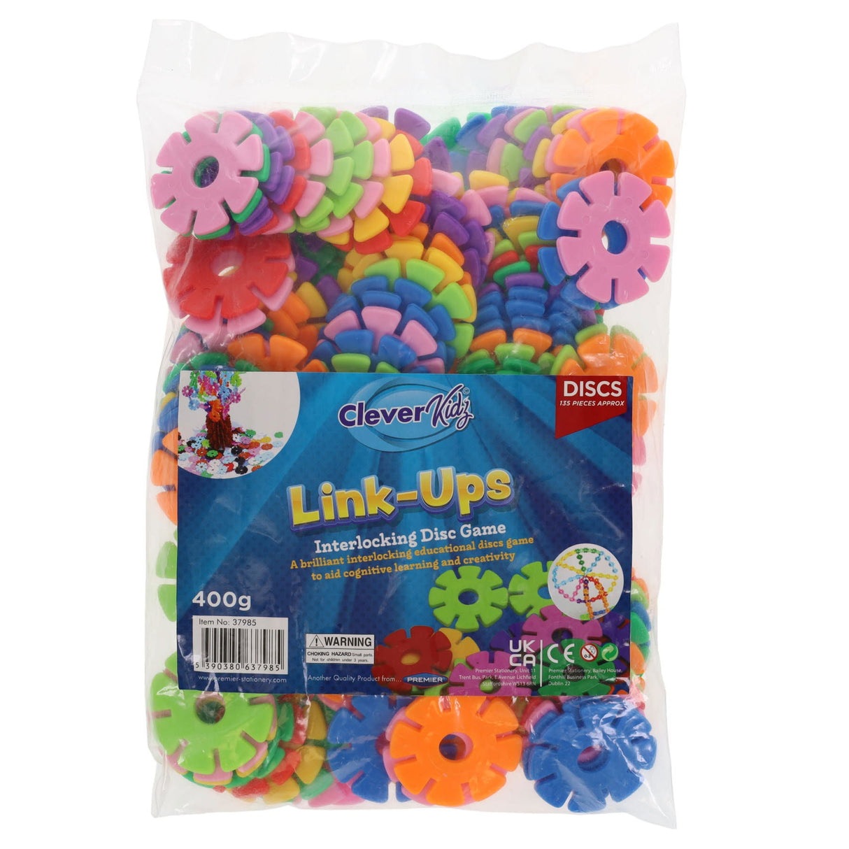 Clever Kidz Link-Ups Interlocking Disc Game Learning Resources - Pack of 135 | Stationery Shop UK