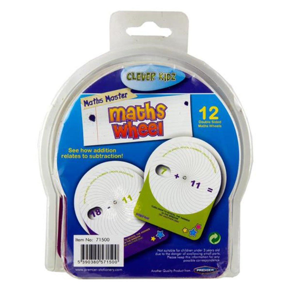 Clever Kidz Maths Wheel - Addition & Substraction - Pack of 12