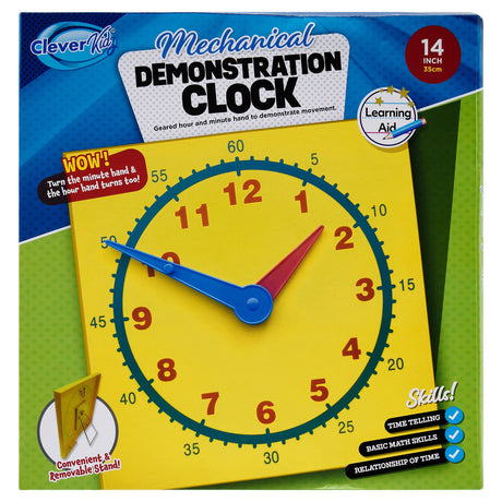 Clever Kidz Mechanical Demonstration Clock 35cm | Stationery Shop UK