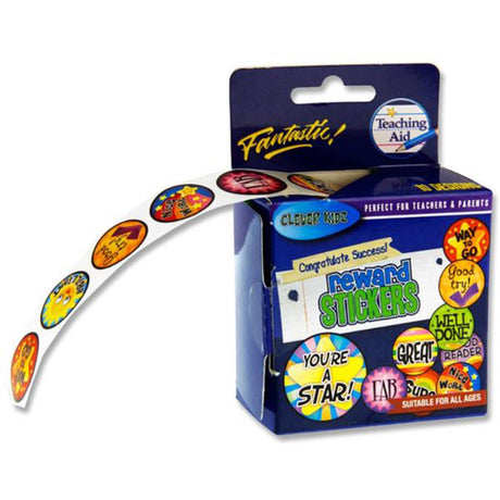 Clever Kidz Roll Reward Stickers - 200 Stickers | Stationery Shop UK