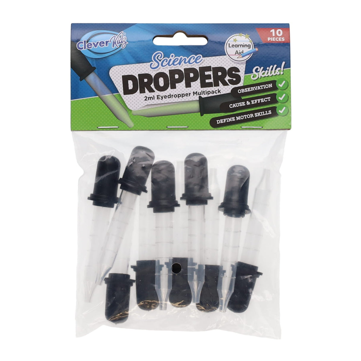 Clever Kidz Science Droppers - 10 pieces | Stationery Shop UK