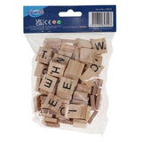 Clever Kidz Wooden Letter Tiles - Pack of 100 | Stationery Shop UK