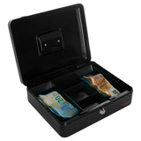 Concept 12'' Metal Cash Box Black-Cabinets-Concept|StationeryShop.co.uk