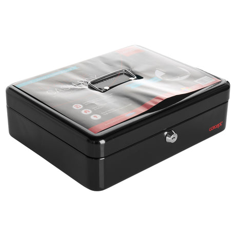 Concept 12'' Metal Cash Box Black | Stationery Shop UK