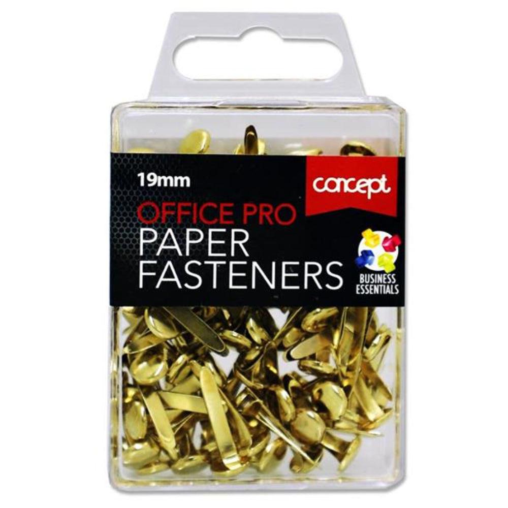 Concept 19mm Office Pro Paper Fasteners - Box of 100 | Stationery Shop UK