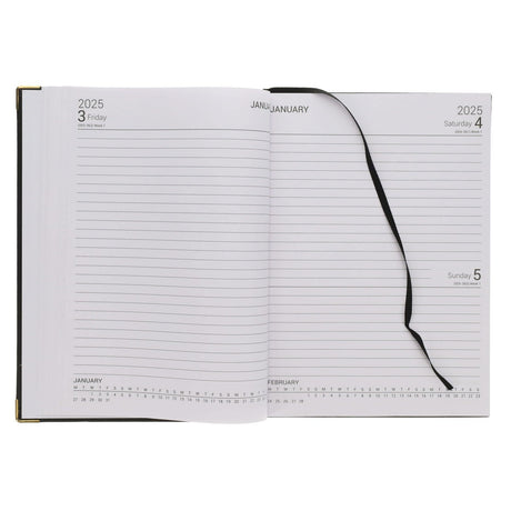 Concept 2025 A4 Diary Page A Day - Black