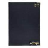 Concept 2025 A4 Diary Page A Day - Black