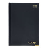 Concept 2025 A5 Diary Page A Day - Black