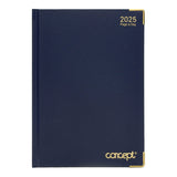 Concept 2025 A5 Diary Page A Day - Navy