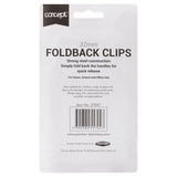 Concept 32mm Fold Back Binder Clips - Black - Pack of 6 | Stationery Shop UK