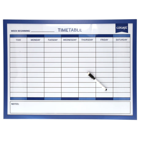 Concept 45x60cm Magnetic Weekly Planner Whiteboard-Dry Wipe Planners-Concept|StationeryShop.co.uk