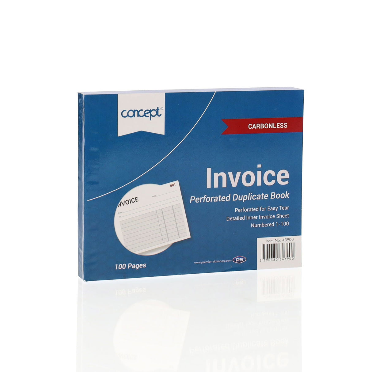 Concept 4X5 Carbonless Invoice Duplicate Book - 100 Pages-Assorted Notebooks-Concept|StationeryShop.co.uk