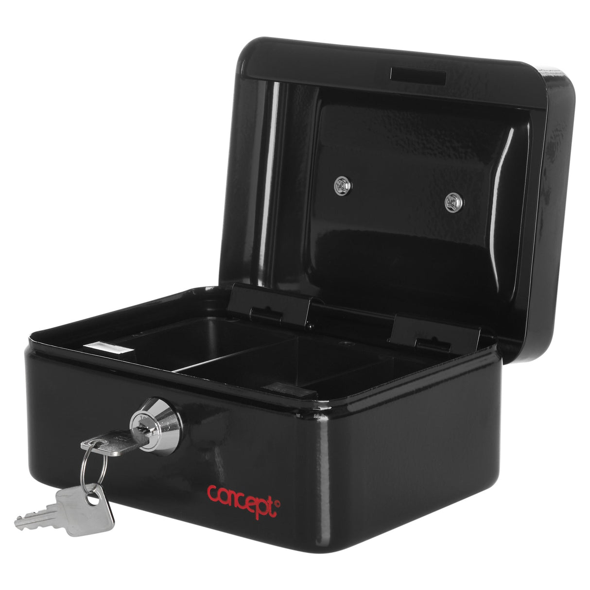 Concept 6 Metal Cash Box Black-Cabinets-Concept|StationeryShop.co.uk