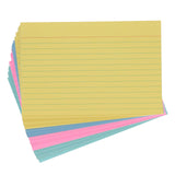 Concept 6 x 4 Ruled Record Cards - Colour - Pack of 100-Index Cards & Boxes-Concept|StationeryShop.co.uk