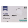 Concept 8 x 5 Ruled Record Cards - White - Pack of 100