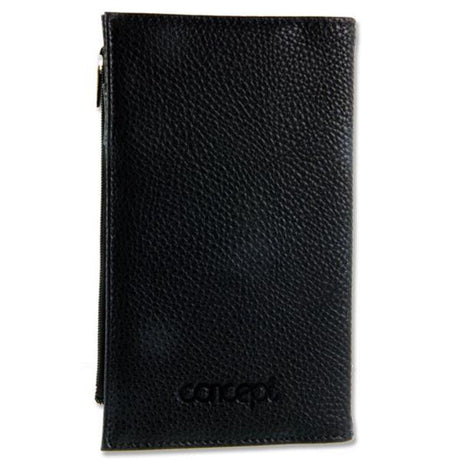 Concept 96 x 166mm Leather Journal with Zip Pocket - 192 Pages-Journals-Concept|StationeryShop.co.uk