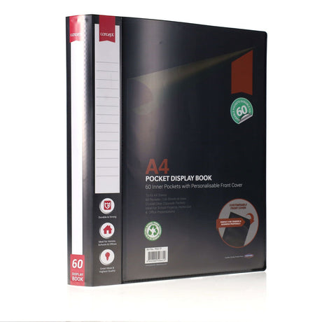 Concept A4 Display Book - 60 Pockets-Display Books-Concept|StationeryShop.co.uk