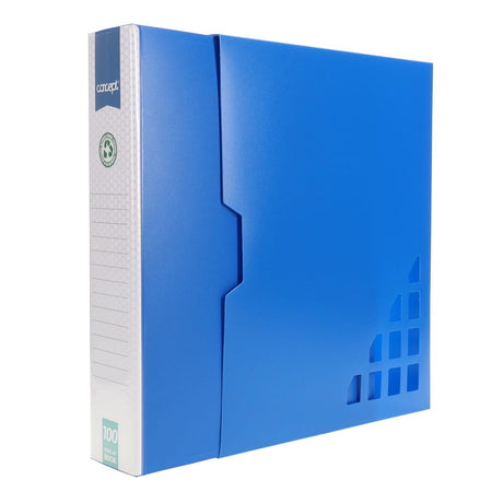 Concept A4 Display Book - Blue - 100 Pockets | Stationery Shop UK