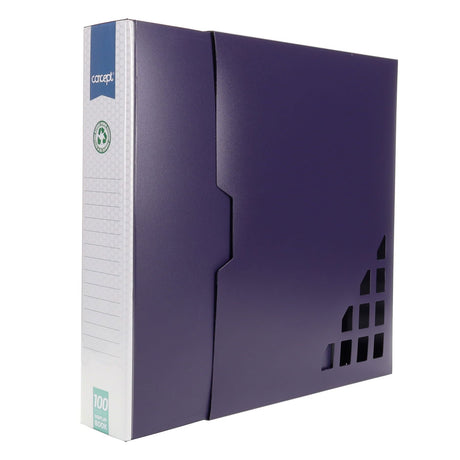 Concept A4 Display Book - Purple - 100 Pockets | Stationery Shop UK