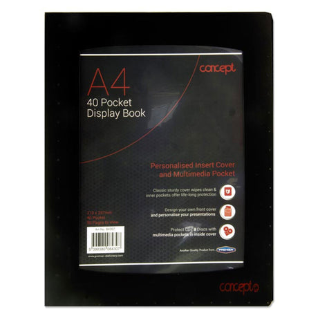 Concept A4 Presentation Display Book - 40 Pockets | Stationery Shop UK