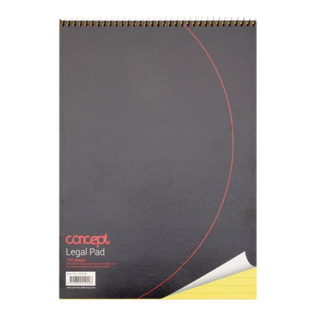 Concept A4 Spiral Visual Aid Memory Notebook - Canary - 160 Pages | Stationery Shop UK