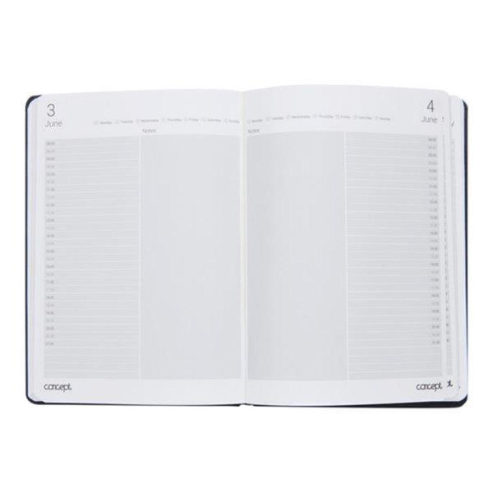 Concept A5 Undated Diary With Times & Notes - Page A Day | Stationery Shop UK