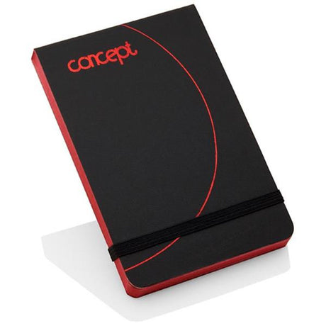 Concept A7 Little Black Flipover Notebook with Elastic Closure - 192 Pages-Assorted Notebooks-Concept|StationeryShop.co.uk