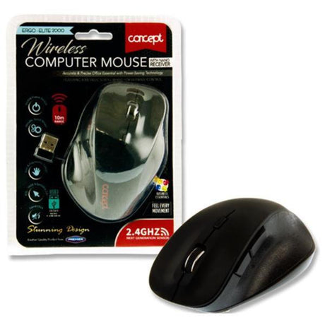 Concept Ergo Elite 2000 Wireless Computer Mouse | Stationery Shop UK