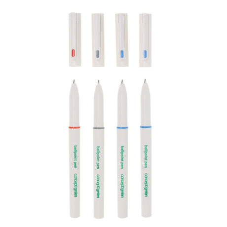 Concept Green Ballpoint Pen - 1mm - Pack of 4