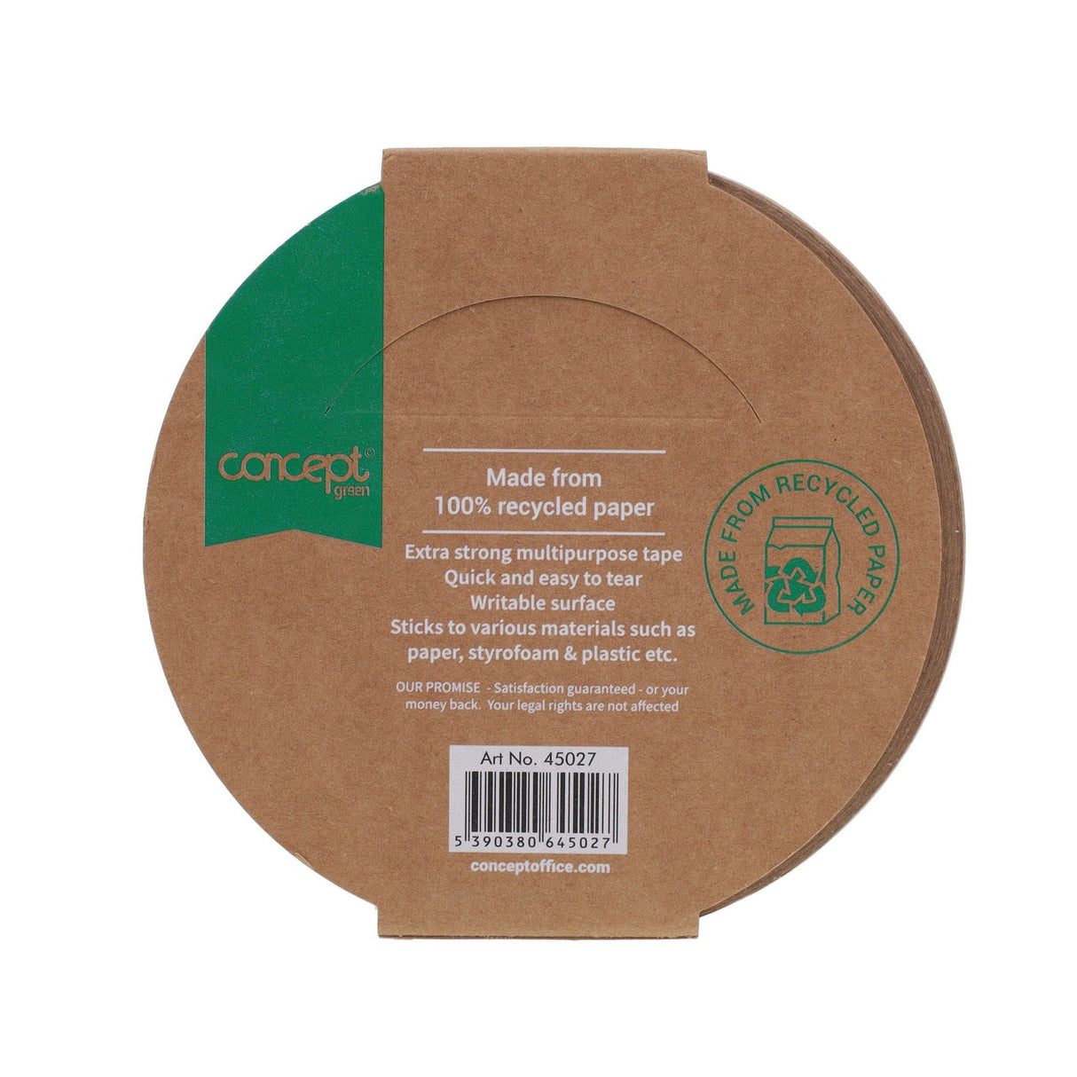 Concept Green Brown Kraft Paper Tape - 48mmx50m | Stationery Shop UK