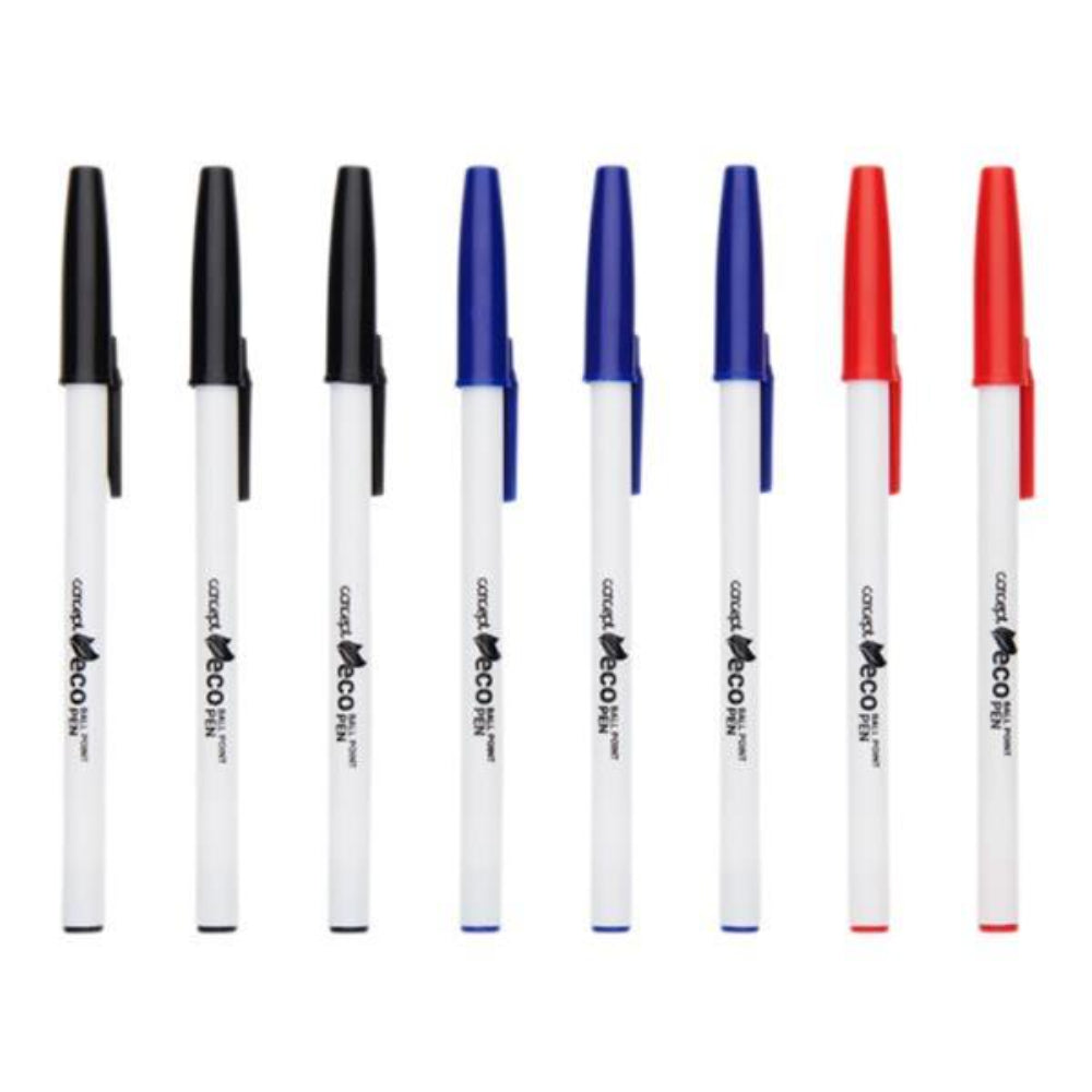 Concept Green Eco 0.8mm Ballpoint Pens - Box of 8-Ballpoint Pens-Concept Green | Buy Online at Stationery Shop