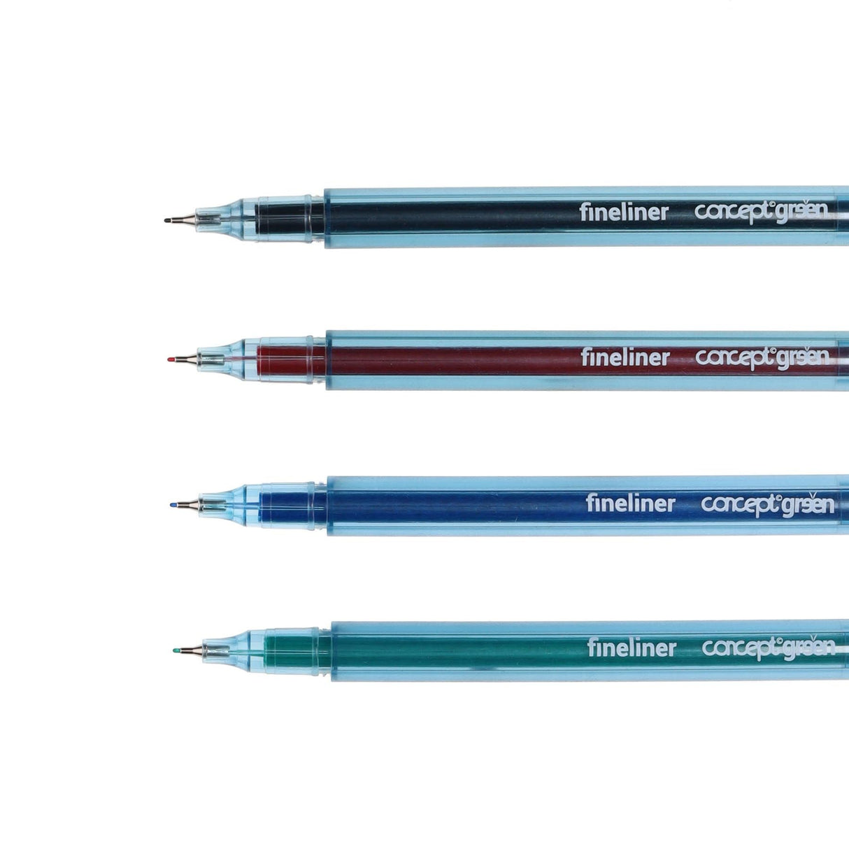 Concept Green Fineliners - 0.4mm - Pack of 4 | Stationery Shop UK
