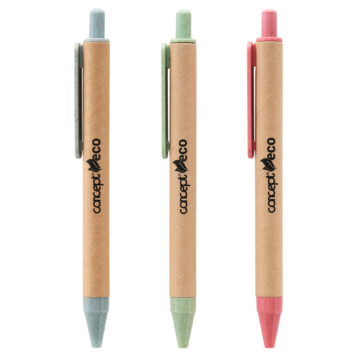 Concept Green Retractable Ballpoint Pens - Pack of 3-Ballpoint Pens-Concept Green|StationeryShop.co.uk