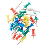 Concept Multicolour Push Pins - Pack of 30-Paper Clips, Clamps & Pins-Concept|StationeryShop.co.uk