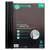 Concept Multipack | Green A4 Eco Easy Slide Spine Report Files - Pack of 5-Report & Clip Files-Concept Green | Buy Online at Stationery Shop