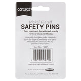 Concept Safety Pins - Nickel Plated - Pack of 50-Paper Clips, Clamps & Pins-Concept|StationeryShop.co.uk