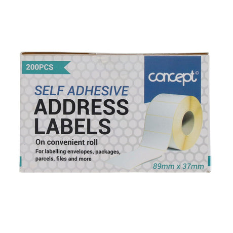 Concept Self-Adhesive White Address Labels - Pack of 200